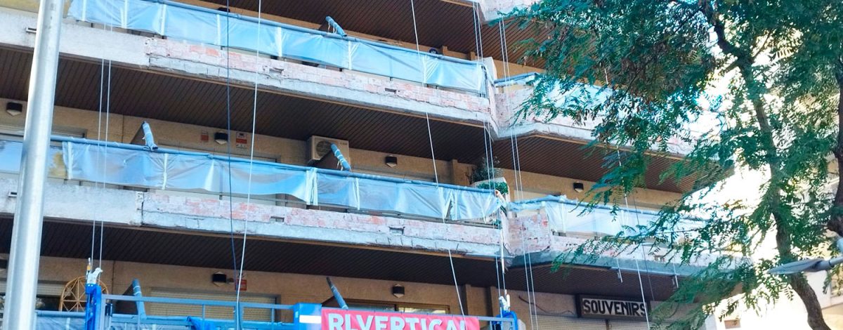 Rehabilitacion fachada edificio antes